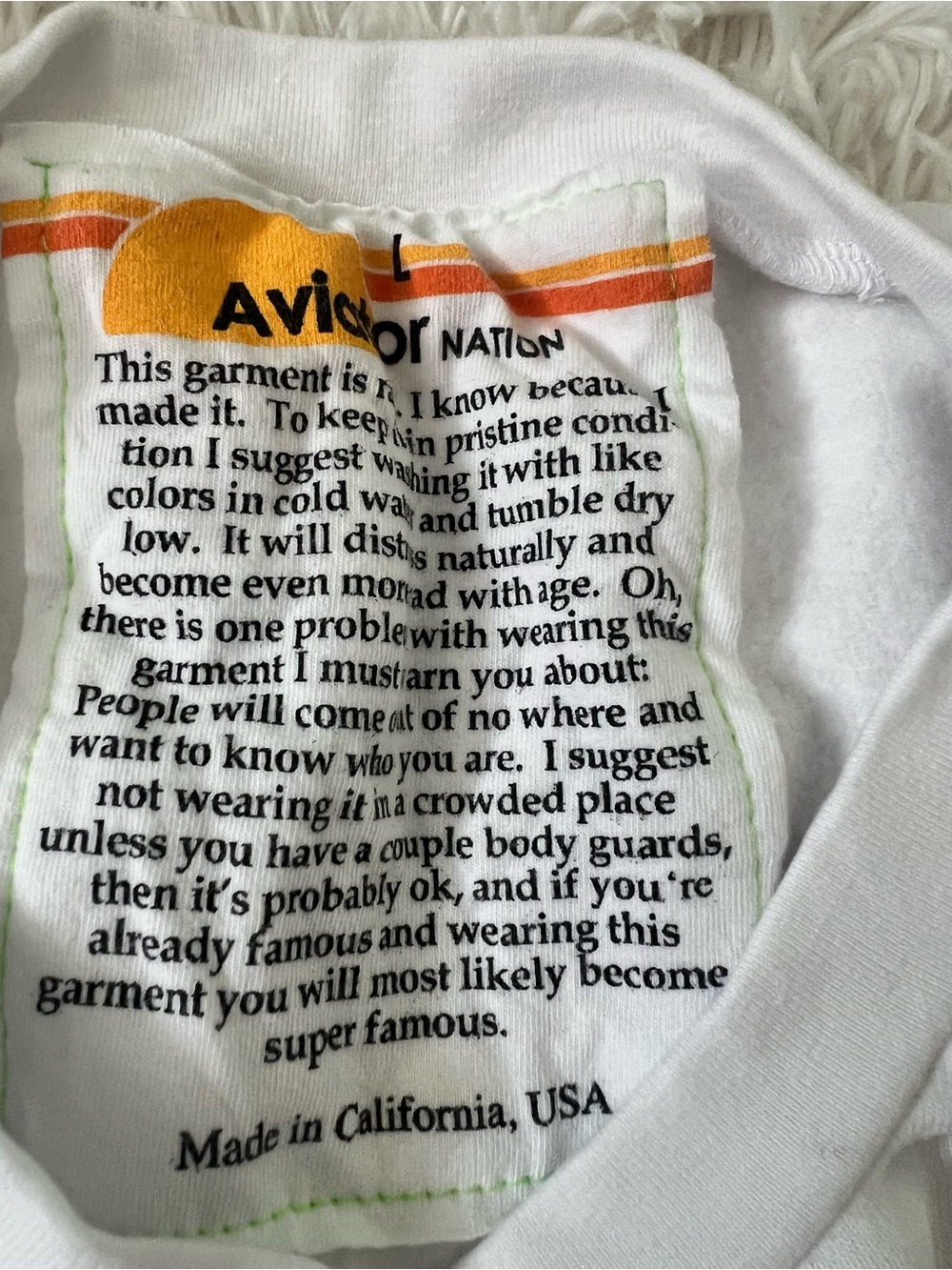 Aviator Nation Stars Relaxed Crew Sweatshirt White USA Size L NIP - Picture 5 of 9